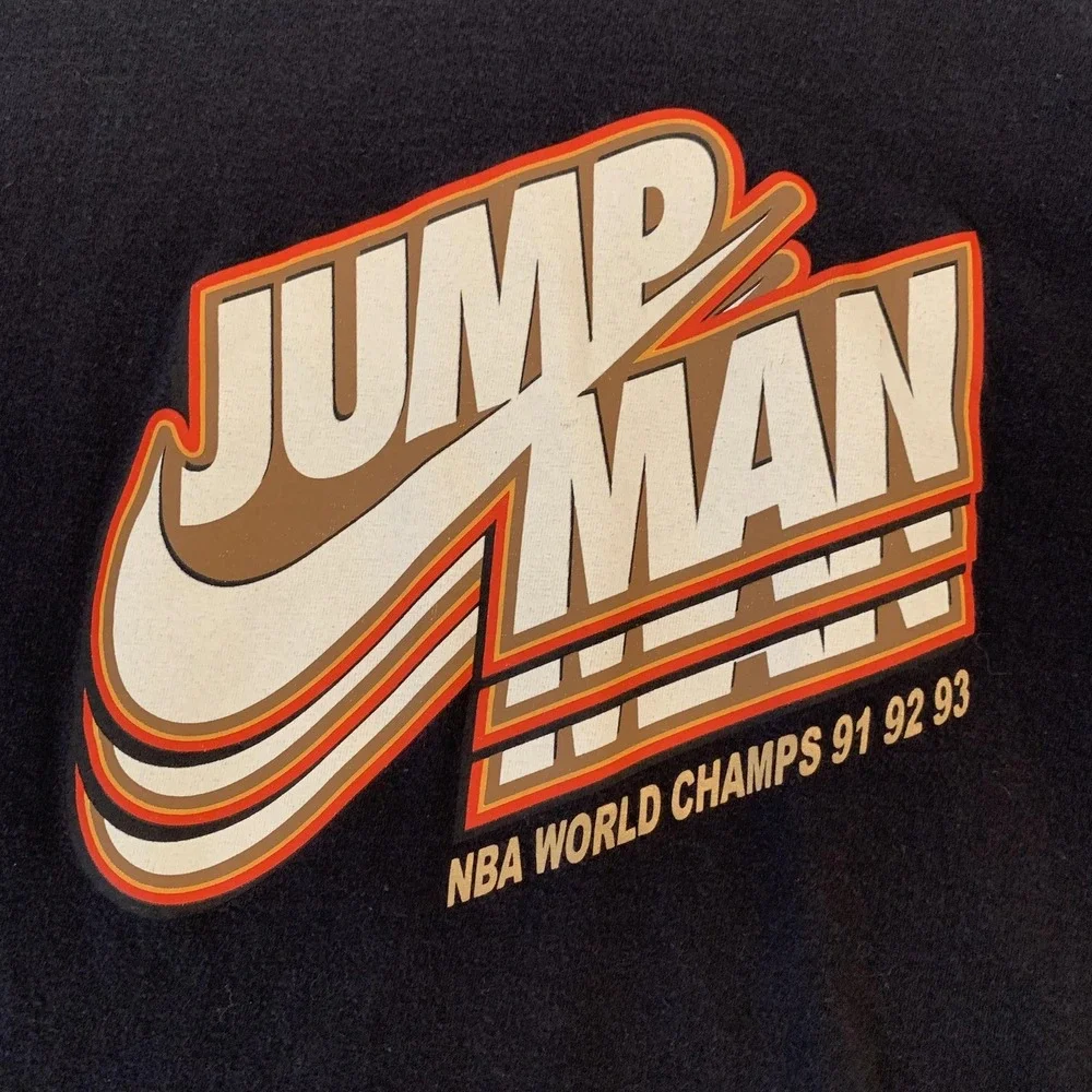 Jordan Shirt Mens Medium‎ Black Jumpman NBA World Champs Graphic Tee T-Shirt